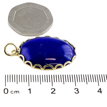 9ct Gold Lapis Lazuli Pendant